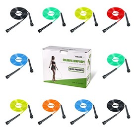 Pack PVC Jump Rope for Cardio Fitness - Versatile Adjustable Skipping Rope for Women Men Kids, Speed Jump Rope for Exercise,9 Feet