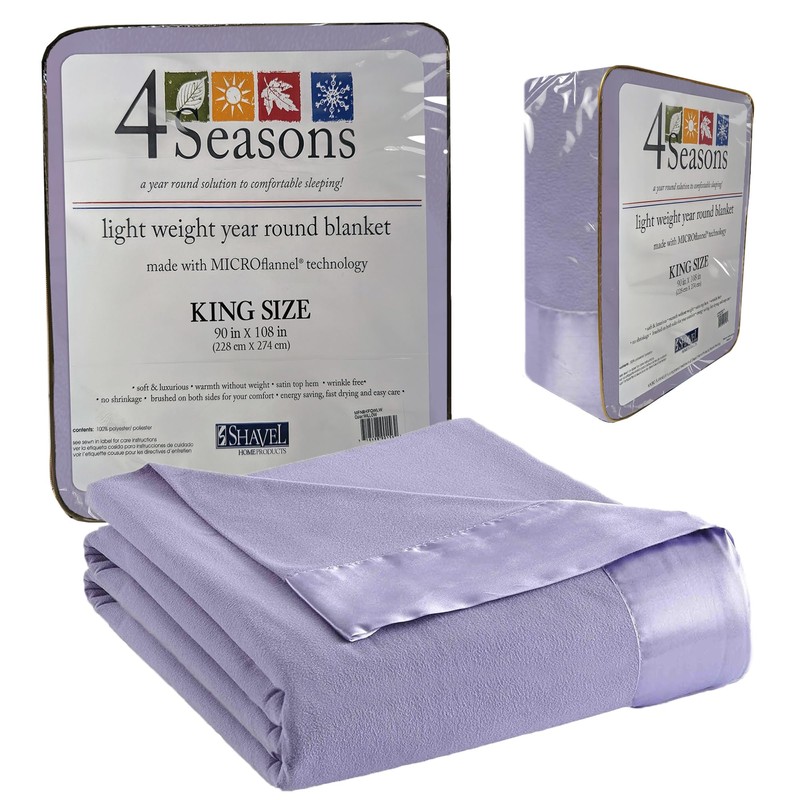 Shavel Home Products Micro Flannel King-Size All Seasons Lightweight Sheet
