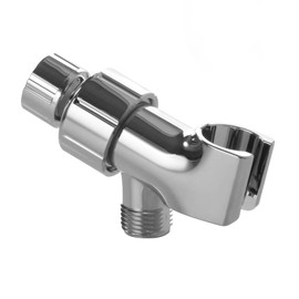 Adjustable Shower Head Holder for Handheld Shower Head, Shower Arm Mount for Connecting Shower Arm and Shower Hose 1/2 Inch Hand Held Shower Head Holder, Chrome
