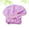 Vaguelly Elastic Shower Cap Bowknot Quick Dry Hair Drying Hat