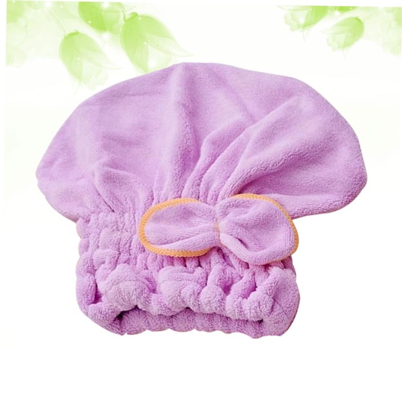 Vaguelly Elastic Shower Cap Bowknot Quick Dry Hair Drying Hat