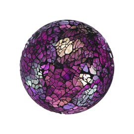 M METERXITY 1-Pack Decorative Ball for Bowls, 4 Inch Mosaic Glass Balls Decorative Glass Orbs for Home Decor/Dining Tables/Wedding Party/Coffee Table/Centerpiece Decor [Purple]