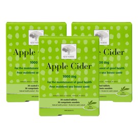 New Nordic New Nordic Apple Cider 1000 mg - Natural Apple Cider Pills Offer General & Digestive Support - No Bitter Taste - Also includes Chromium - 30 Vegan Tablets (Pack of 3)