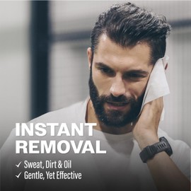 TADA Men - 320 Wipe (4PK) Facial & Body Wipes for Men & Adult, No Rinse, Bulk for Gym (Green Tea & Centella, 320 Wipes (4PK))