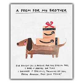 Emotional Rescue,Multi,ZFW9427 Brother Birthday Card, Funny Brother Birthday Card, Birthday Card For Brother, Funny Brother Card For Birthday, Prime, Paper Salad