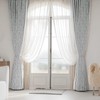 Beauoop Grey Floral Jacquard Blackout Curtains 96 Inches Long 2