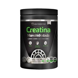 Suplemento alimenticio Healthaddiction Polvo de creatina monihidrata 400g