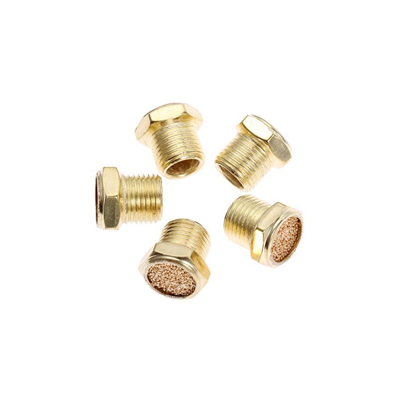 Mtsooning 5Pcs Pneumatic Air Breather Vent Silencer Muffler Threaded NPT