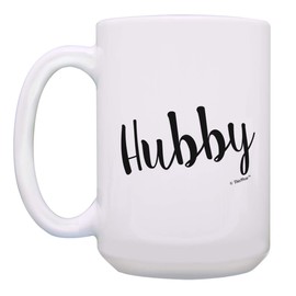 Bridal Shower Hubby & Wifey Wedding Ideas 2 Pack 15-oz Coffee Mugs Tea Cups 15oz Mugs