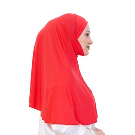 Prien Easy To Wear Hijab For Women, Muslim Instant Turban With Niqab, Islamic Clothes, Soft Scarf For Prayer, Abaya, Khimar (Brink Pink)