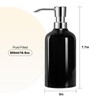 UHEY HOME Ceramic Black Soap Dispenser Bathroom, 16.9oz Hand Soap