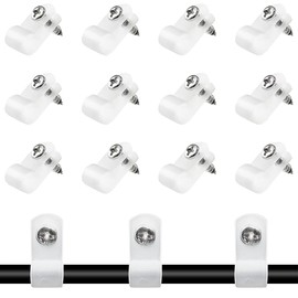 Rierdge 50 Pcs 3/8 Inch R-Type Clip Clamp, Nylon P-Type Mounting Clips, Cable Clip Wire Clamp for Wire Management, Stainless Steel Screws Included