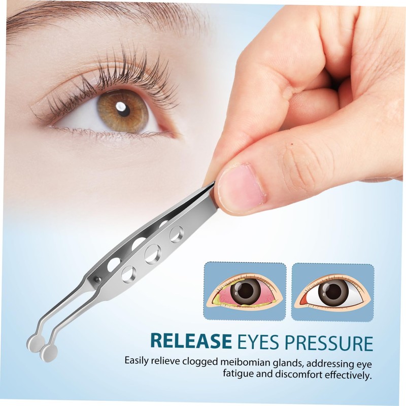 VICASKY Eyelid Tweezers for Meibomian Gland Massage Precision Eye Stye