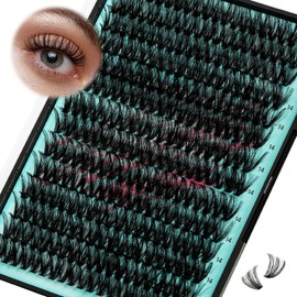 Lash Clusters Wispy 280PCS Eyelash Extension 40D 50D Cluster Lashes Individual Lashes DIY Lash Extension Natural Look Cluster Eyelash Extensions Soft False Eyelashes at Home for Beginners(14mm)