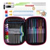 Crochet Hooks Set Colorful Ergonomic Handle Portable Metal Knitting Needles