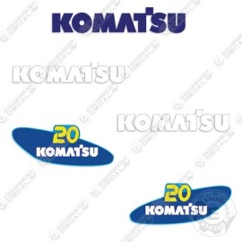 Aftermarket Fits Komatsu 20 Forklift Decal Kit Equipment Decals - 7 YEAR VINYL
