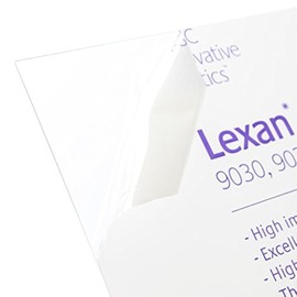 Plastics 2000 Lexan Sheet - Polycarbonate - .060" - 1/16" Thick, Clear, 12" x 12" Nominal