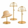Lorveelo Hat Display Stand 3PCS, Gold Stainless Steel Adjustable Hat