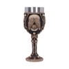 Nemesis Now Three Wise Skeleton Goblet 20cm, Resin/Stainless Steel, Bone/Black,
