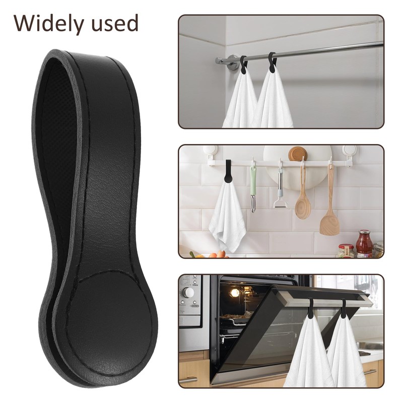 Guniata Pack of 2 Magnetic Towel Clips, Leather Towel Holder,