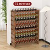 Domax Wine Rack Freestanding Floor - 72 Wine Bottle Holder