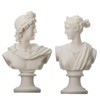 Artemis Diana and Apollo Bust Greek Statues Figurine Gods Alabaster