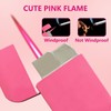 Torch Lighter, Pink Flame Lighter, Cute Pink Glitter Torch Windproof