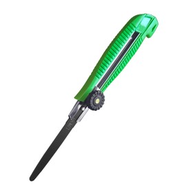 CANARY Box Cutter Retractable Heavy Duty Tool, Safety Corrugated Cardboard Cutter Knife, [Non-Stick Fluorine Coating Blade], Made in JAPAN, Green (DC-25F-1)