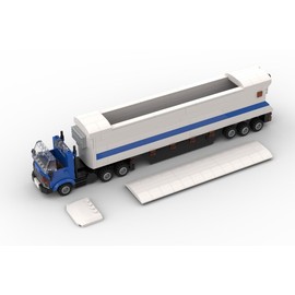 Steinchenshop Clamping Block, Car City Truck, Semi-Trailer with Trailer, Compatible with Building Blocks from the Market Leader in Denmark (ST-77001)