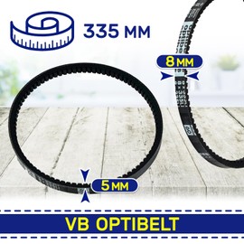 V-belt dryer VB 8 x 335 mm with original code 1710130 for Miele - Made in the EU - guarantee 10 years - MONTERAL