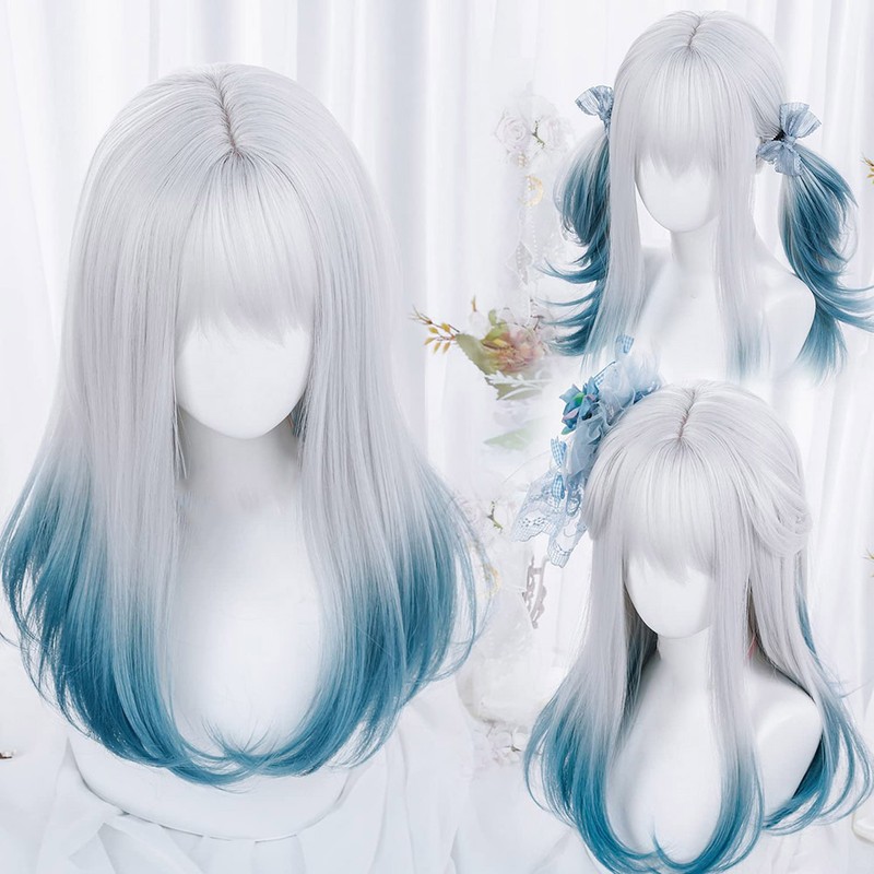 Gradient Wig Long Full Wig Cosplay Bob Wig for Women