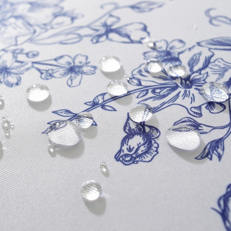 SASTYBALE Blue and White Tablecloth Rectangular, Floral Table Cloth 52"x70"