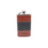 iSavage 4oz Leather Wrapped Hip Flask-YM156