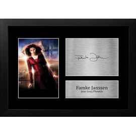 HWC Trading FR A4 Famke Janssen X-Men Phoenix Gifts Printed Signed Autograph Picture for Movie Memorabilia Fans - A4 Framed