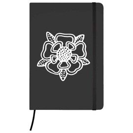 A5 'Tudor Rose' Black Hardcover Ruled Notebook (NB00002620)