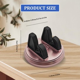Zufoty 1 PC Car Dashboard Navigation Holder, Car Phone Holder, 360 Degree Rotating Waterproof Vehicle Cell Phone Holder, Universal Automotive Phone Fixing Device Accessories for Truck Car (Rose Gold)