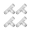 QWORK 1/4" OD Union Tee Stainless Steel 3 Way Tee