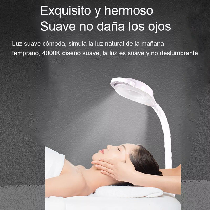 RAOSHIJIEDKES Lámpara Con Lupa 8x Mueble Estética Para Pestañas De