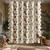 Lofaris Floral Pattern Shower Curtain 72x72 Inches, Elegant Botanical Bathroom