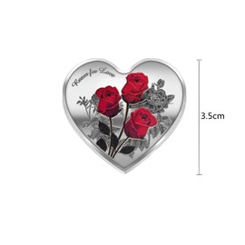 1 Piece Heart Shaped Coin Souvenir Coin 52 Languages I Love You Coin for Collection Gift for Collectable Token(Silvery)