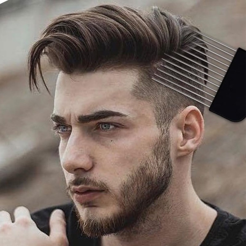 TSUOUKL 4pcs Afro Comb, Metal Curl Comb Durable Comb Curling
