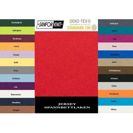 Exclusive Home Textile Jersey Fitted Sheet Elasticated Edging, 120 x 200 cm