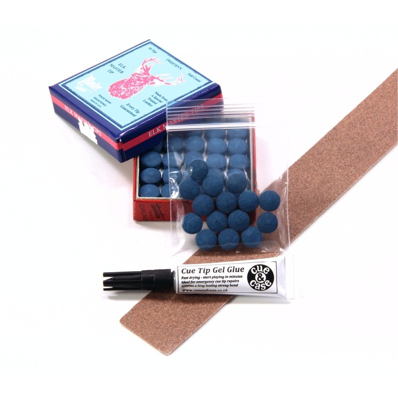 15 X 9mm Tweeten ELK MASTER Leather Snooker Pool Cue