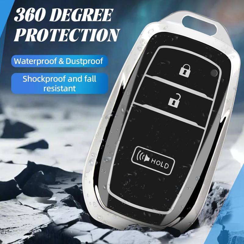 MILD EAST Key Fob Cover for Toyota with Keychain, Soft