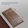 Antrader 4 Piece Floating Shelf Brackets, 2" Concealed Hidden Shelf