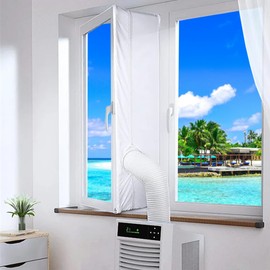 COOWIZ Portable Air Conditioner Window Kit，Ac Window Seal Kit 400cm，Ac Unit Window Seal for Push Outward, Pull Inward, Casement