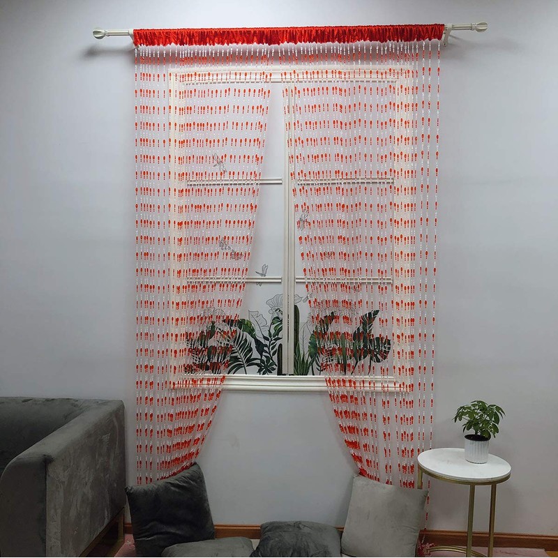 ZiDeTang Acrylic Beaded Door Curtain Décor Tassel Room Divider Curtain