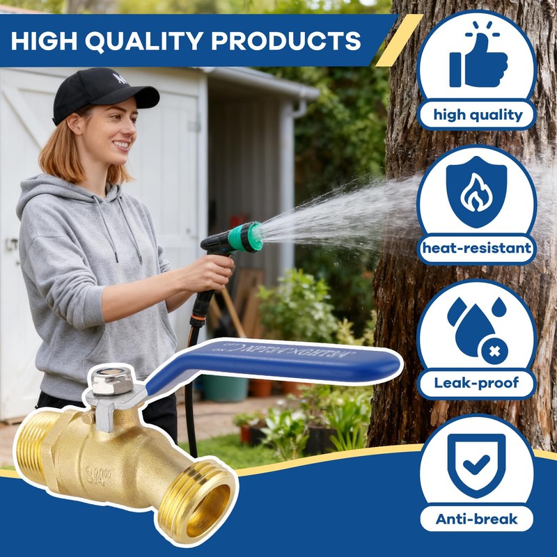 Brass 3/4" Hose Bibb, 3/4" Male NPT X Garden Hose