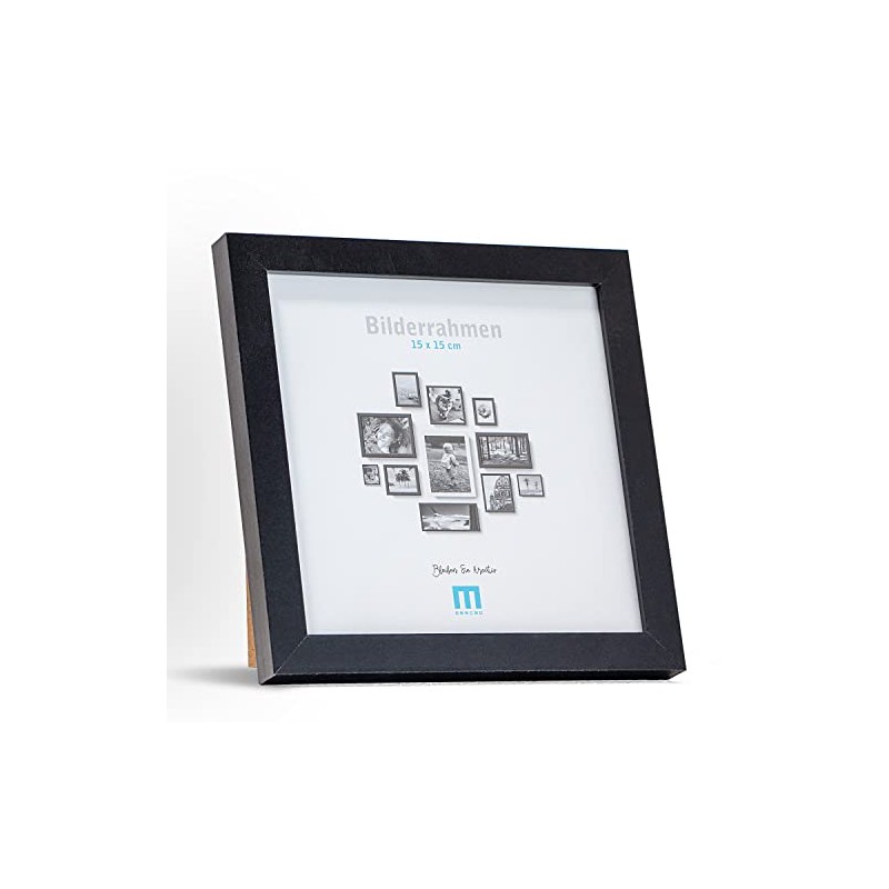 Timeless Modern MDF Black Picture Frame for 6x6 Small Photos