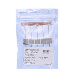 HUABAN Schottky 15SQ045 Barrier Rectifier Bypass Blocking Diodes 15A 45V R-6 Axial 15 Amp 45 Volt Pack of 5